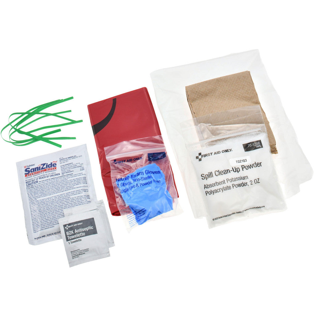 First Aid Only 21-760 Body Fluid Cleanup; Container Type: Biohazard Bag; UNSPSC Code: 42132113