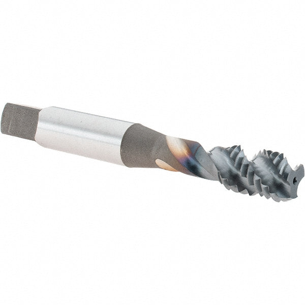 OSG 138008 Spiral Flute Tap: 3/8-16 UNC, 3 Flutes, Bottoming, 2B Class of Fit, Vanadium High Speed Steel, TICN Coated