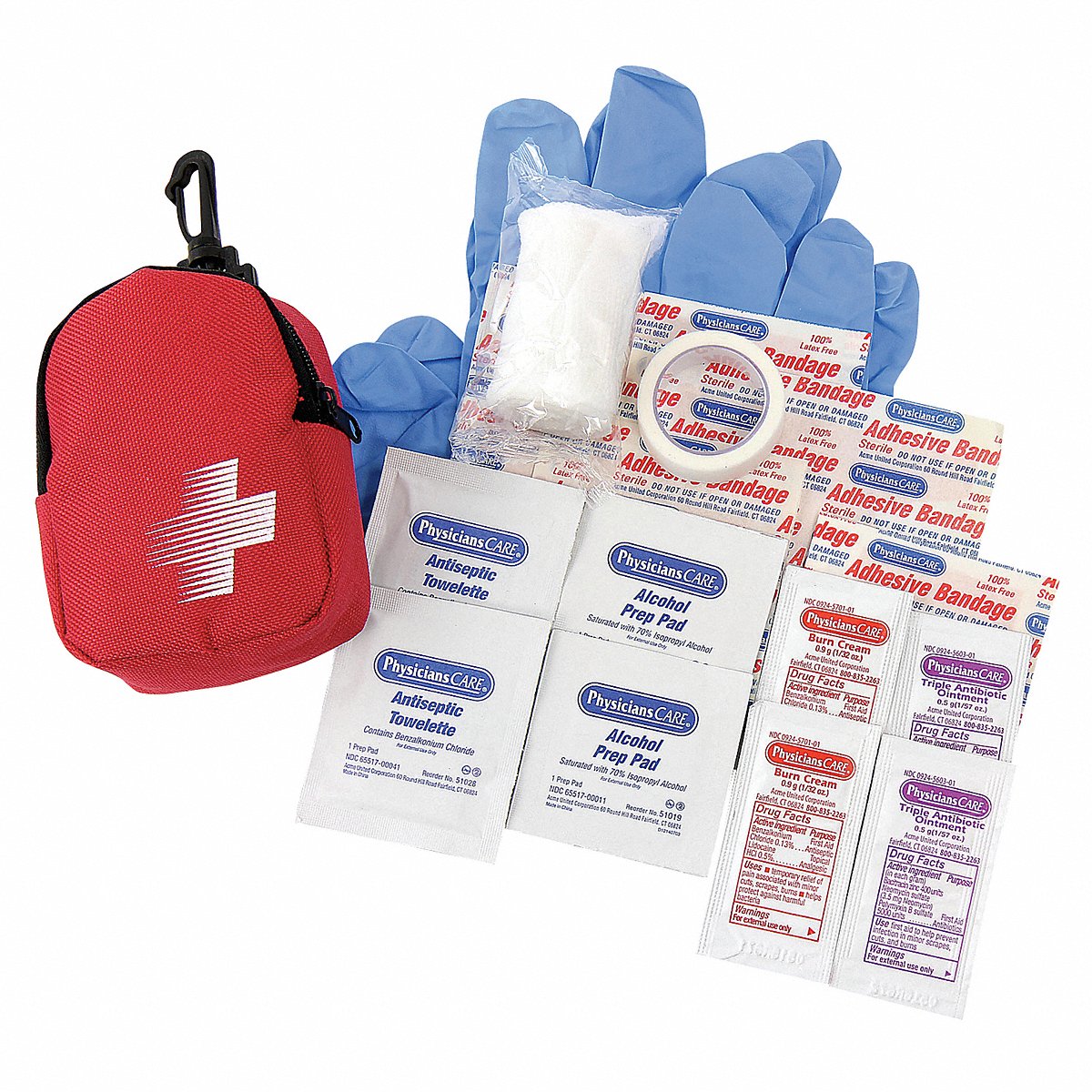 First Aid Only First Aid Kit W/House, 24Pcs, 2X3.75", Red, 75" (3022)