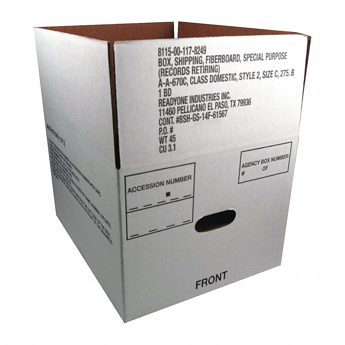 AbilityOne® - NSN1178249 - Record Archival Storage Box - 25 per Bundle