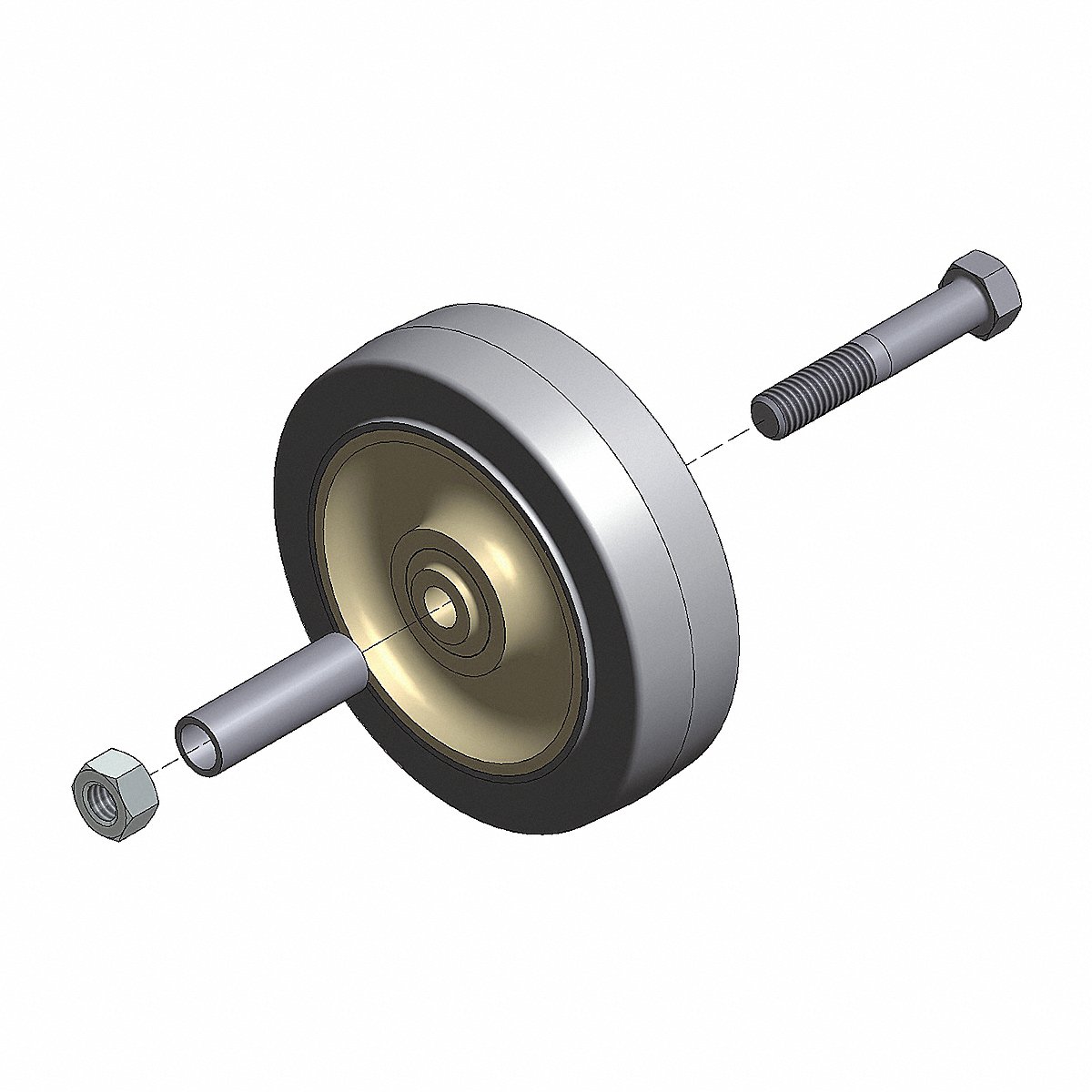 Cotterman Rigid Wheel w/Mounting Hardware 4 in PR (SU1077)