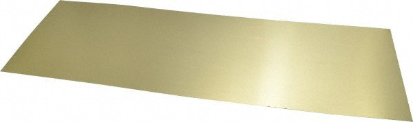 Precision Brand 17870 Metal Shim Stock: Sheet, 0.0100" Thick, 18" Long, 6" Wide, Brass