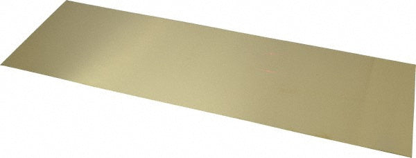 Precision Brand 17900 Metal Shim Stock: Sheet, 0.0200" Thick, 18" Long, 6" Wide, Brass
