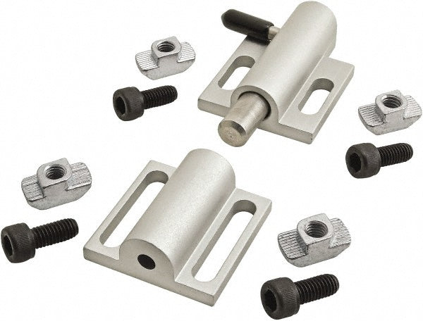 80/20 Inc. 45-2107 Deadbolt with Side Door Latch: 89 mm OAL, 38 mm OAW, Aluminum (Body) & Stainless Steel (Bolt, Spring & Handle), Anodized Finish