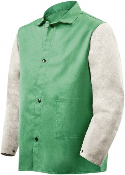 Steiner 1230-L Flame Resistant/Retardant Jacket: Size Large, Cotton & Leather, Snaps Closure