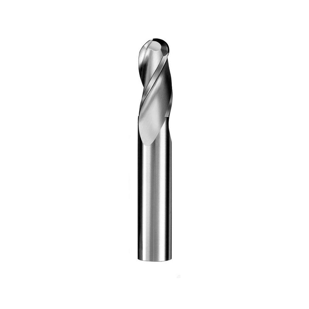 SGS 30512 Ball End Mill: 3/32" Dia, 9/32" LOC, 3 Flute, Solid Carbide