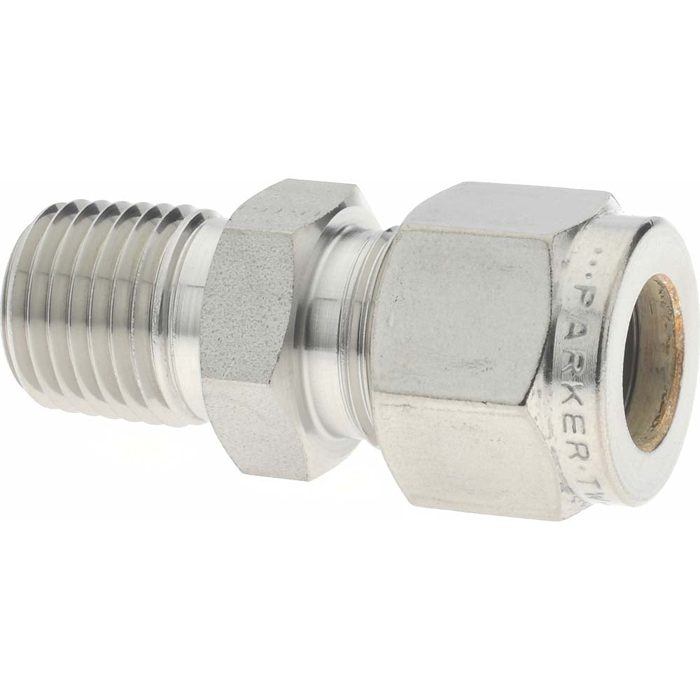 Parker 6MSC4N-316 Compression Tube Connector: 1/4-18" Thread, Compression x MNPT