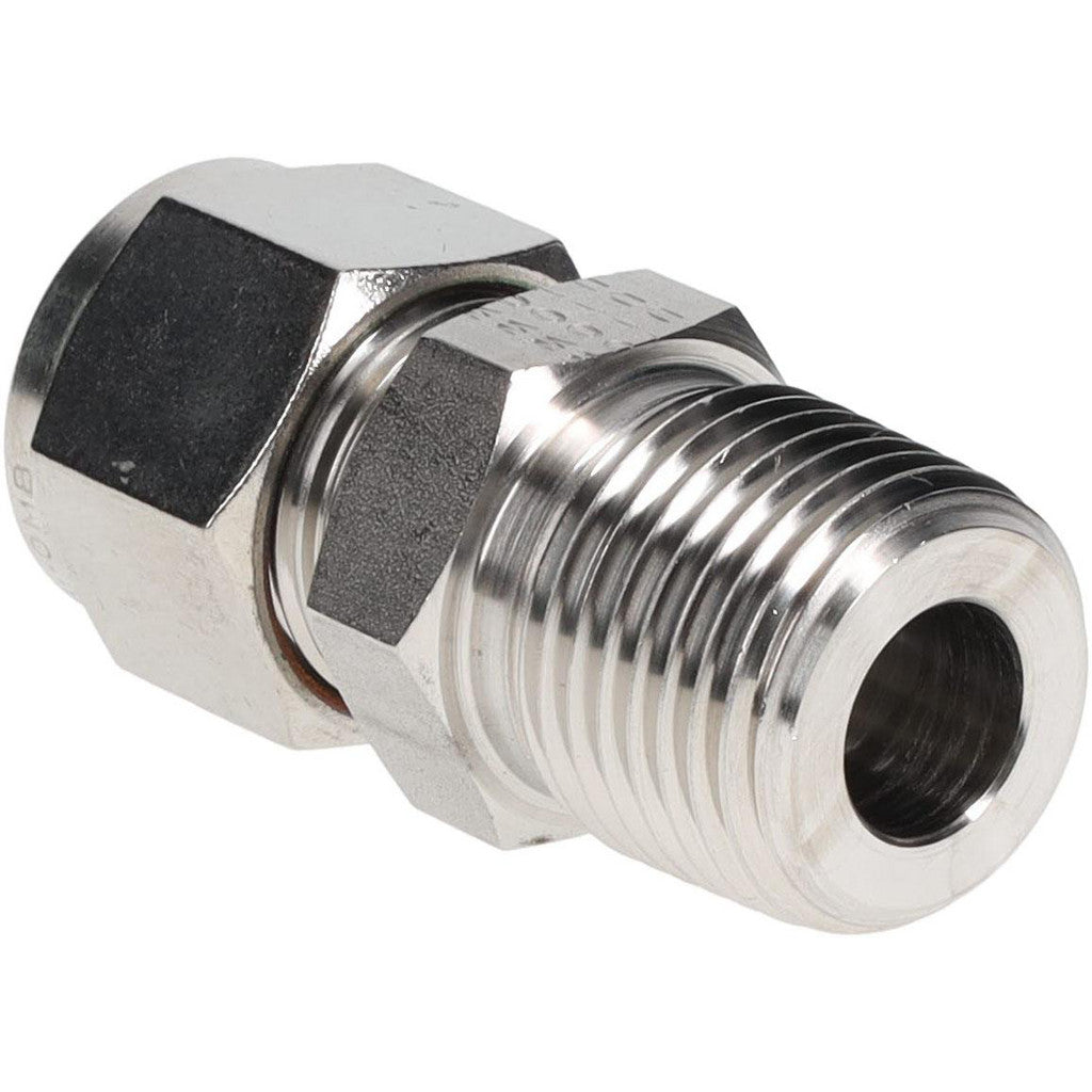 Parker 8MSC8N-316 Compression Tube Connector: 1/2-14" Thread, Compression x MNPT