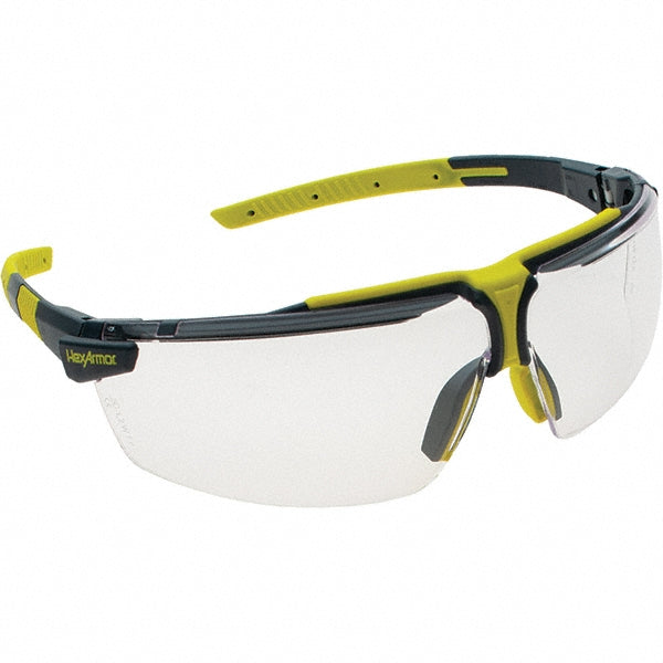 HexArmor 11-19002-03 Safety Glasses: Anti-Fog & Scratch-Resistant, Polycarbonate, Clear Lenses, Frameless