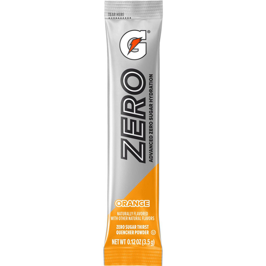 Gatorade Beverage Enhancer: 0.12 oz Powder Stick, Orange, Sugar Free, Powder, Yields 20.00 oz - 6614