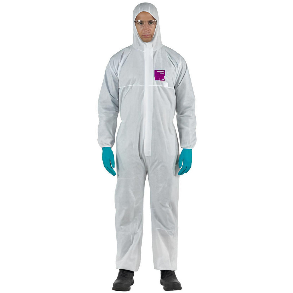 Ansell WH15-S-92-101-04 Disposable Coveralls: Chemical Protection, Size Large, 1.4200 oz, SMS 1500-101