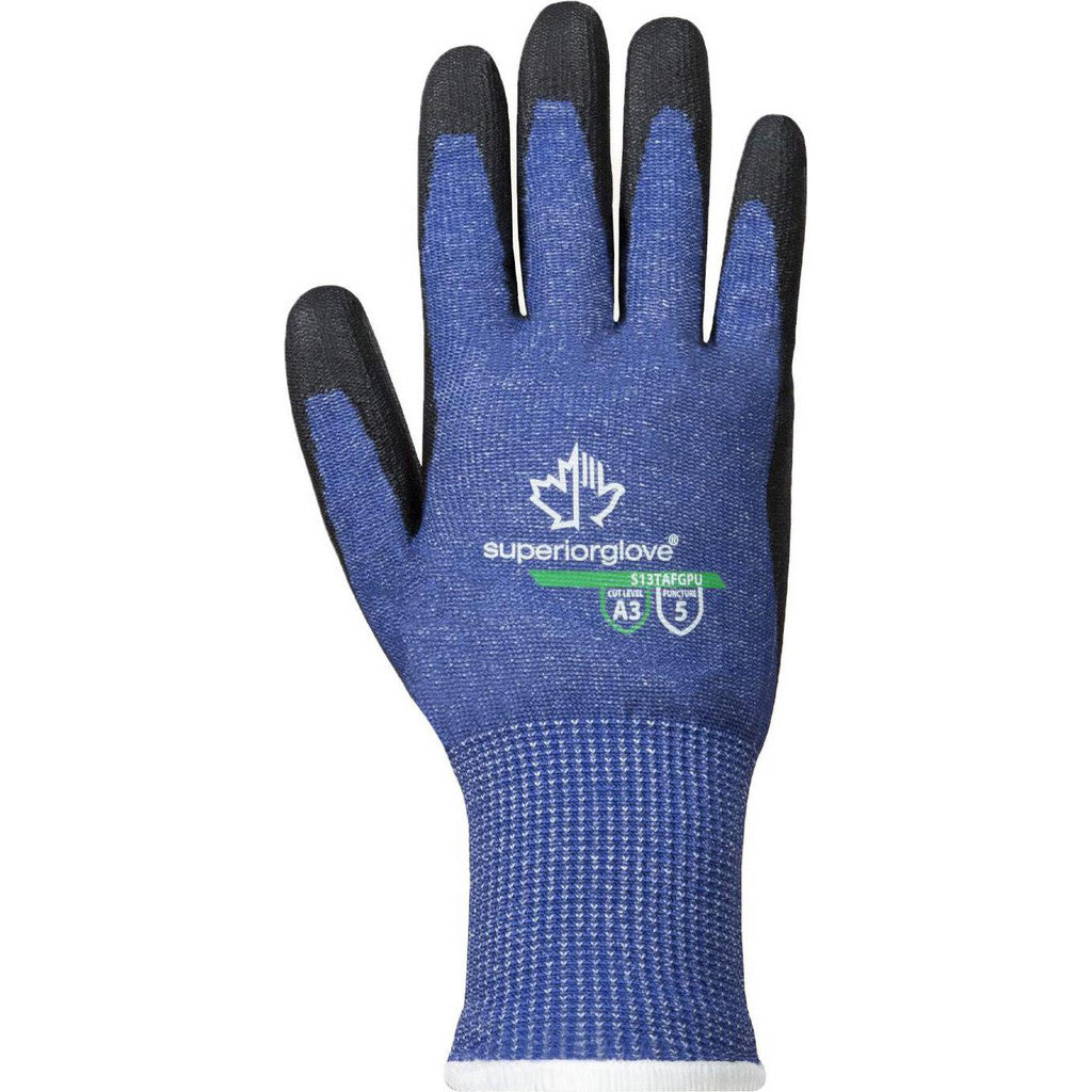 Superior Glove Works S13TAFGPU-10 Cut, Puncture & Abrasion-Resistant Gloves: Superior Glove Works S13TAFGPU, Size X-Large, ANSI Cut A5, ANSI Puncture 5, Polyurethane, TenActiv