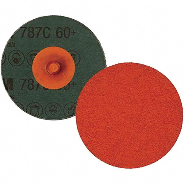 3M 7100100982 Fiber Disc: 2" Disc Dia, Quick Change TR (Type III), 60 Grit, Ceramic Alumina