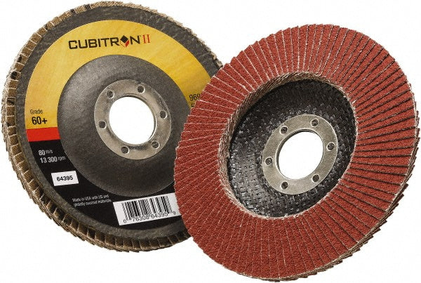 3M 7100104921 Flap Disc: 4-1/2" Dia, 7/8" Hole, Premium Ceramic Alumina, Type 29 (Pack of 10)