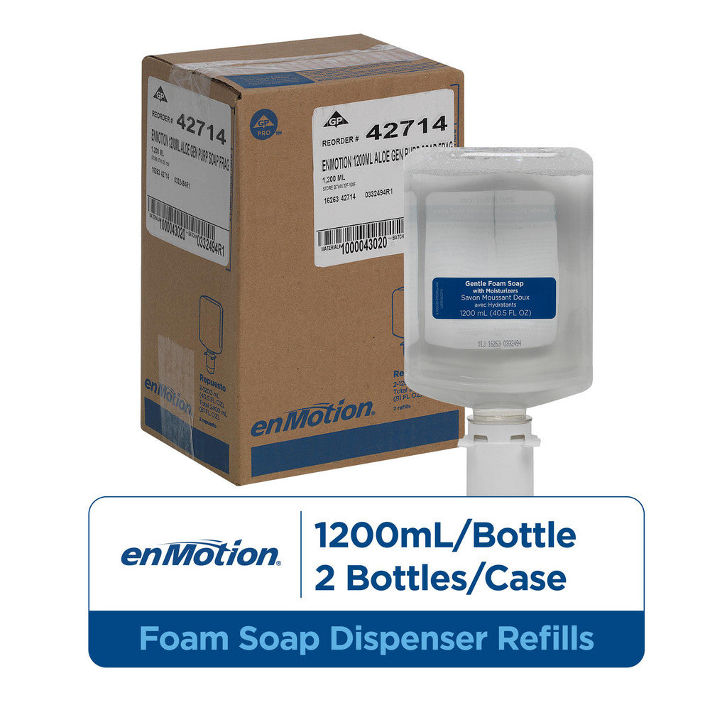 Georgia Pacific 42714 Enmotion Gen2 Moisturizing Foam Soap Dispenser Refills, Dye And Fragrance Free