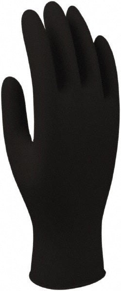 SHOWA 6112PFXS Disposable Glove: Size X-Small, 4.0 mil, Nitrile Coated, Nitrile, Food Grade, Powder-Free, Biodegradable