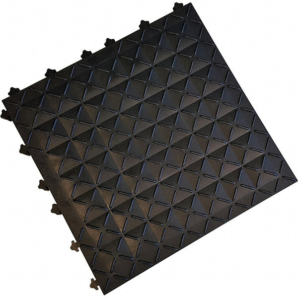 Ergo Advantage A1-B Safe-Flex Response Anti-Fatigue Closed Tile, Black; 18" x 18" x 1"