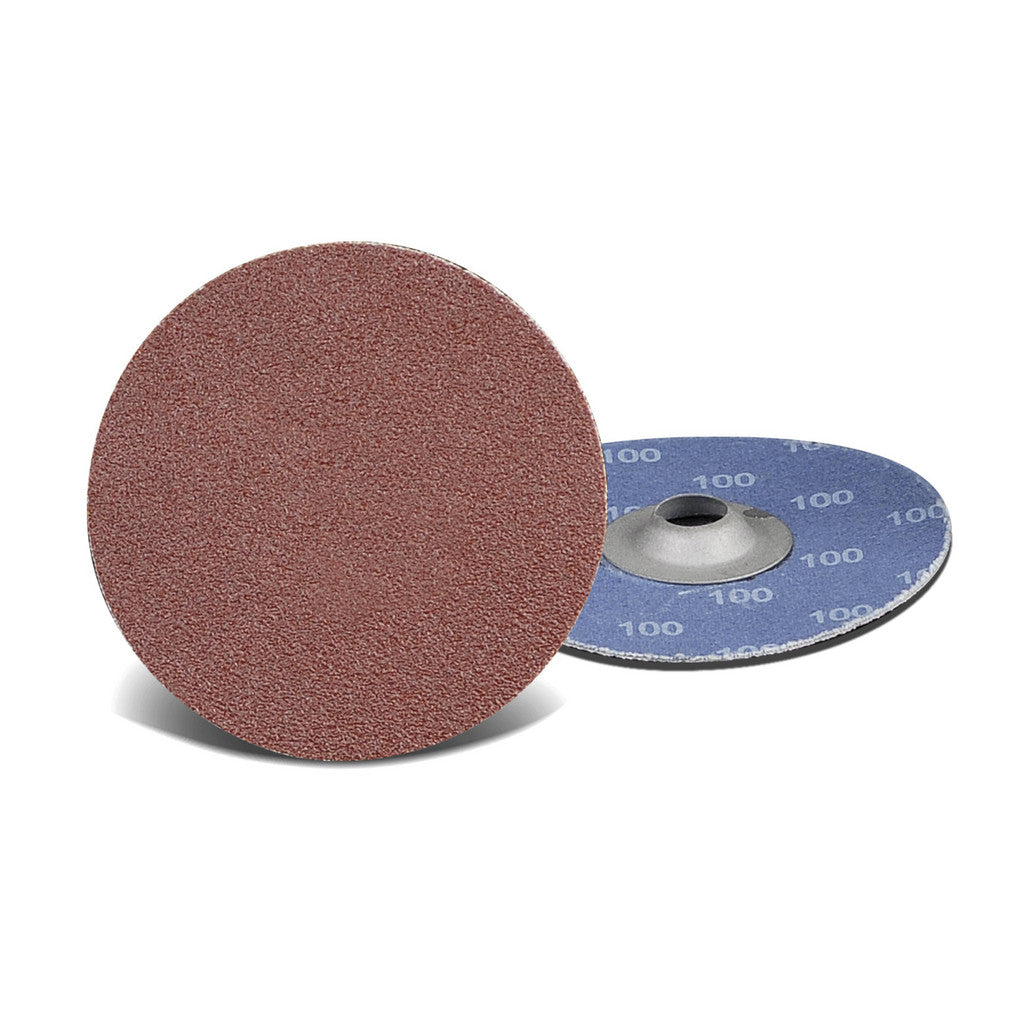CGW Abrasives 59640 Quick-Change Disc: Turn-On, 2" Dia, 120 Grit, Aluminum Oxide, Coated (Pack of 50)