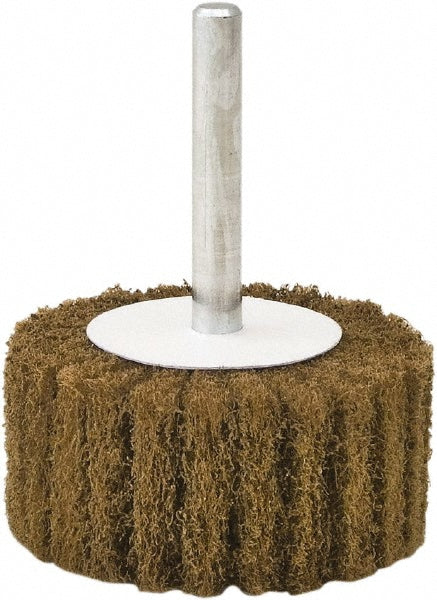 CGW Abrasives 36456 Mounted Flap Wheel: 3" Dia, 1" Face Width, 60 Grit, Aluminum Oxide