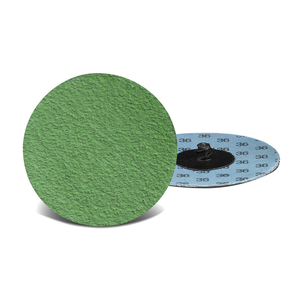 CGW Abrasives 59593 Quick-Change Disc: Roll-On, 2" Dia, 120 Grit, Zirconia Alumina, Coated