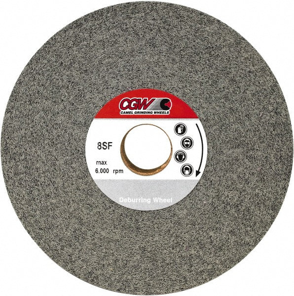 CGW Abrasives 70137 Deburring Wheel: 6" Dia, 1" Face Width, 1" Hole, 9 Density, Silicon Carbide (Pack of 2)
