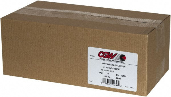 CGW Abrasives 49646 Cup Brush: 2-3/4" Dia, 0.02" Wire Dia, Steel, Knotted (Pack of 10)
