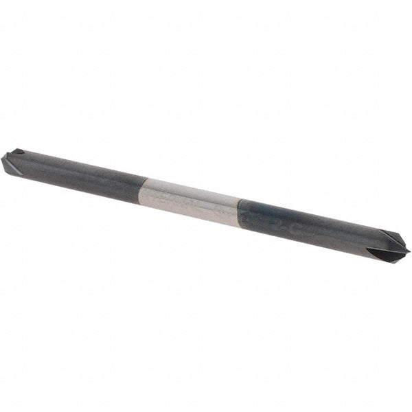 Internal Tool 64-1412-C Chamfer Mill: 1/8" Dia, 1/8" Shank Dia, 90 deg, 4 Flute, Solid Carbide, Double End