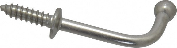 Sugatsune TY-20 Storage Hook: Screw Mount, 31/32" Projection, 6.6 lb Load Capacity, Stainless Steel