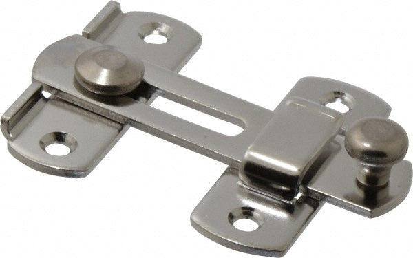 Sugatsune SSL-100 Bar Door Latch: 3-15/16" OAL, 3-15/16" OAW, 3/8" OAH, Stainless Steel