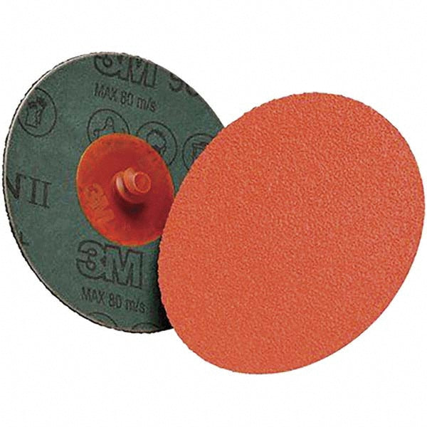 3M 7100063614 Fiber Disc: 2" Disc Dia, Quick Change TR (Type III), 60 Grit, Premium Ceramic Alumina