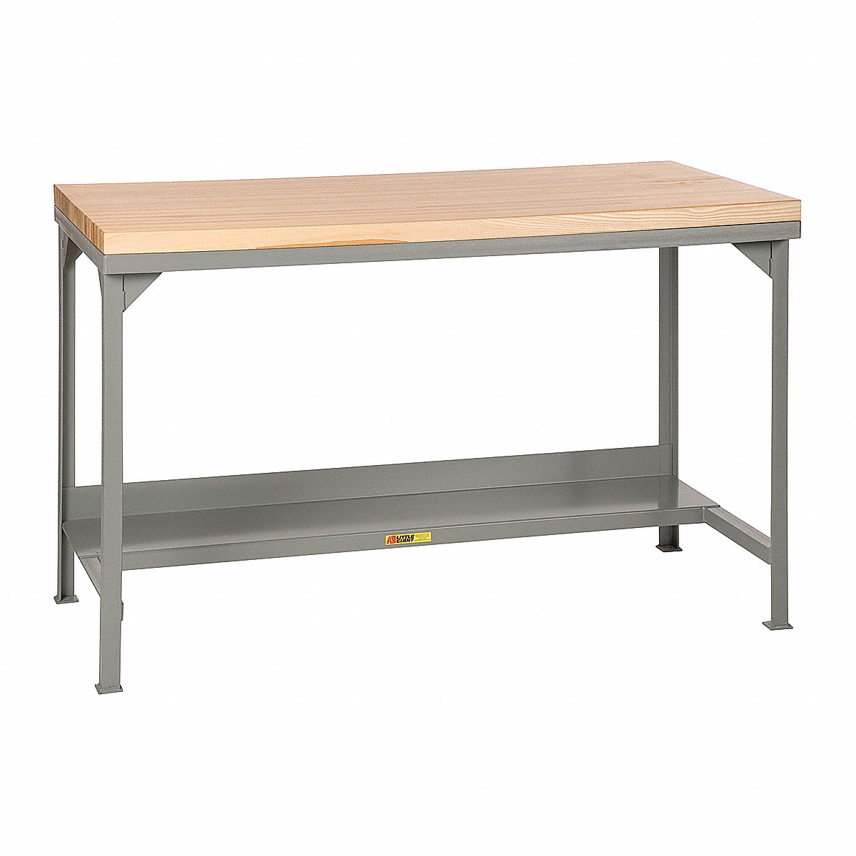 Little Giant Industrial Workbench, Butcher Block Top, 48" W x 30" D, 3,000 lb Capacity (WSJ2-3048-36)