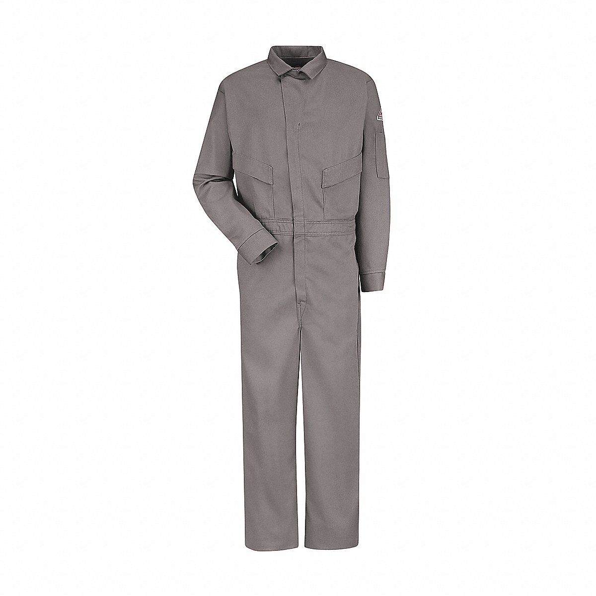 Bulwark Flame-Resistant Coverall, Gray, 44 In Tall, 44 In (CLD4GY LN 44)