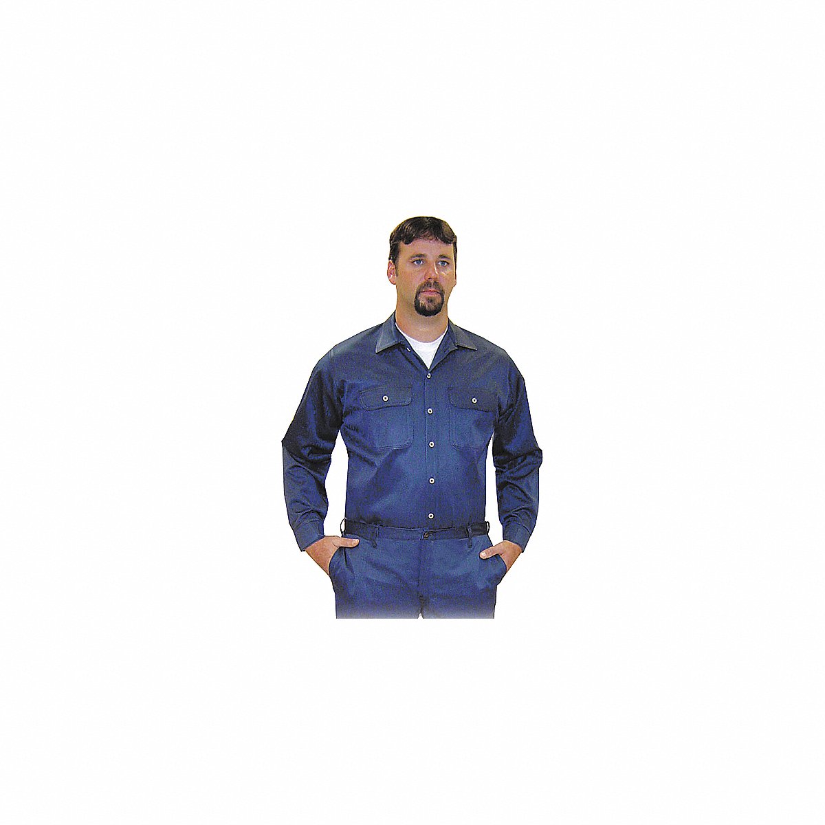 Steel Grip Flame-Resistant Collared Shirt, 8 oz, L (NBV8 9575)