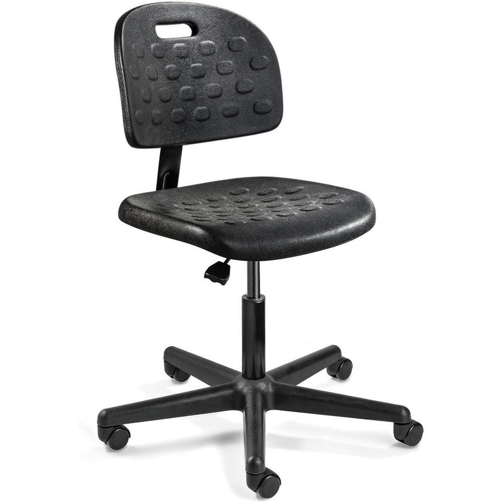 Bevco V7007HC Task Chair: Polyurethane, 16 to 21" Seat Height, Black, Adjustable Height