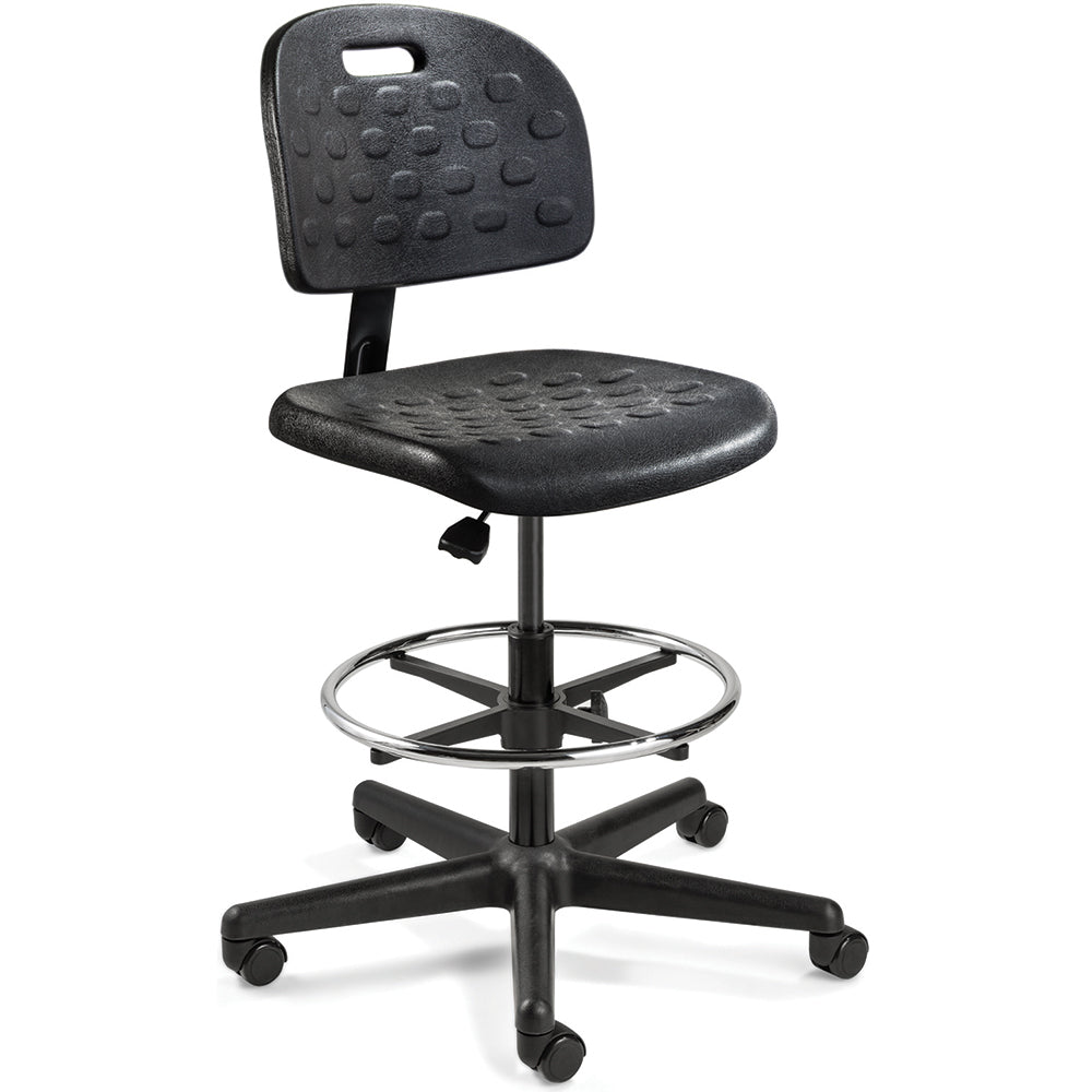 Bevco V7507HC Task Chair: Polyurethane, 22-1/2 to 32" Seat Height, Black, Adjustable Height