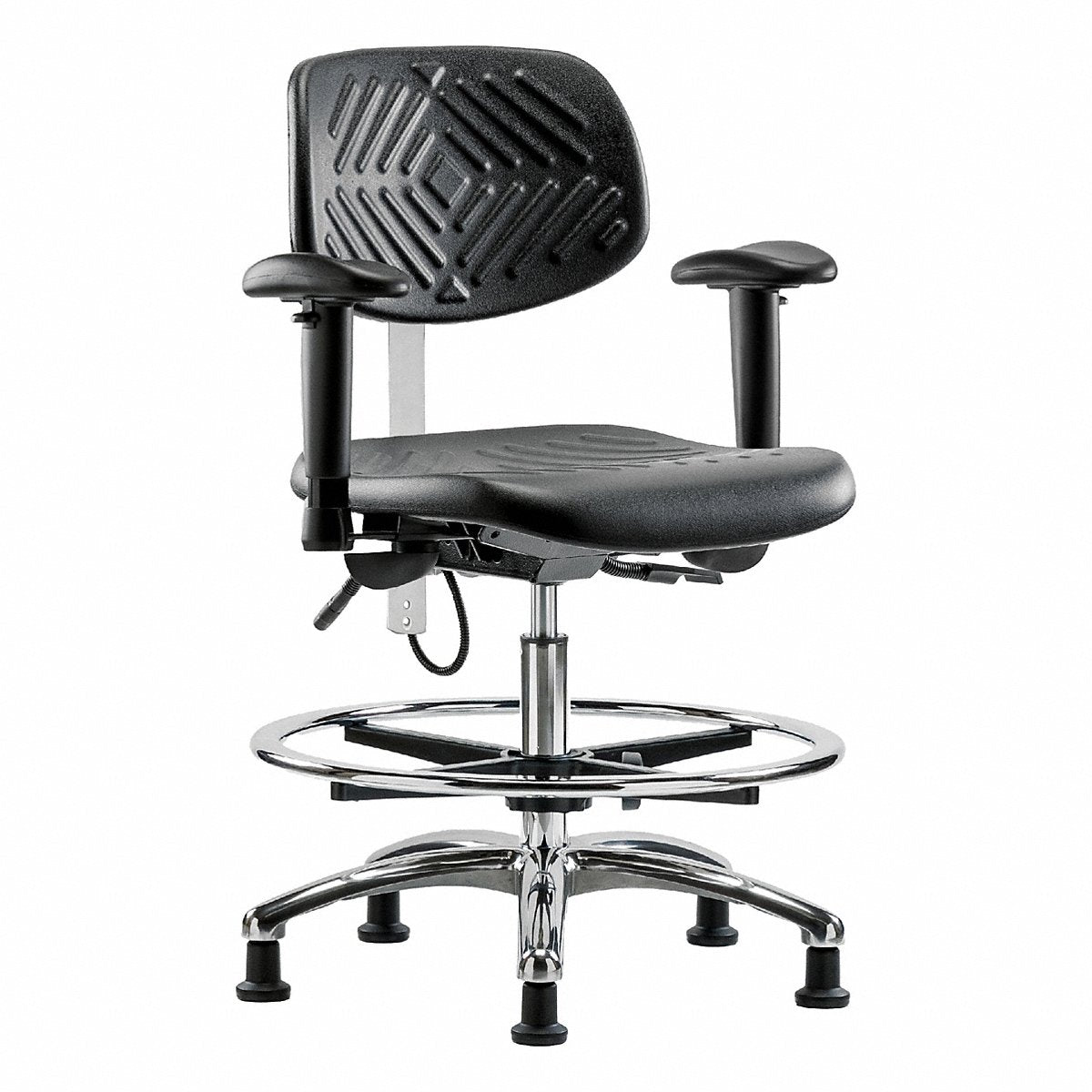 E Com Seating Poly Esd Chair, Med, Fr, Tilt, Aa, Stat (BR-ESD-PMBCH-CR-T1-A1-CF-EG)