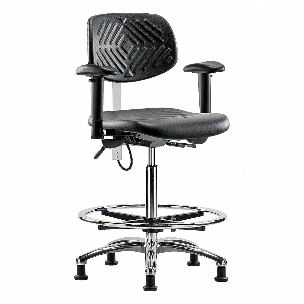 E Com Seating Poly Esd Chair, High, Fr, Tilt, Aa, Stat (BR-ESD-PHBCH-CR-T1-A1-CF-EG)