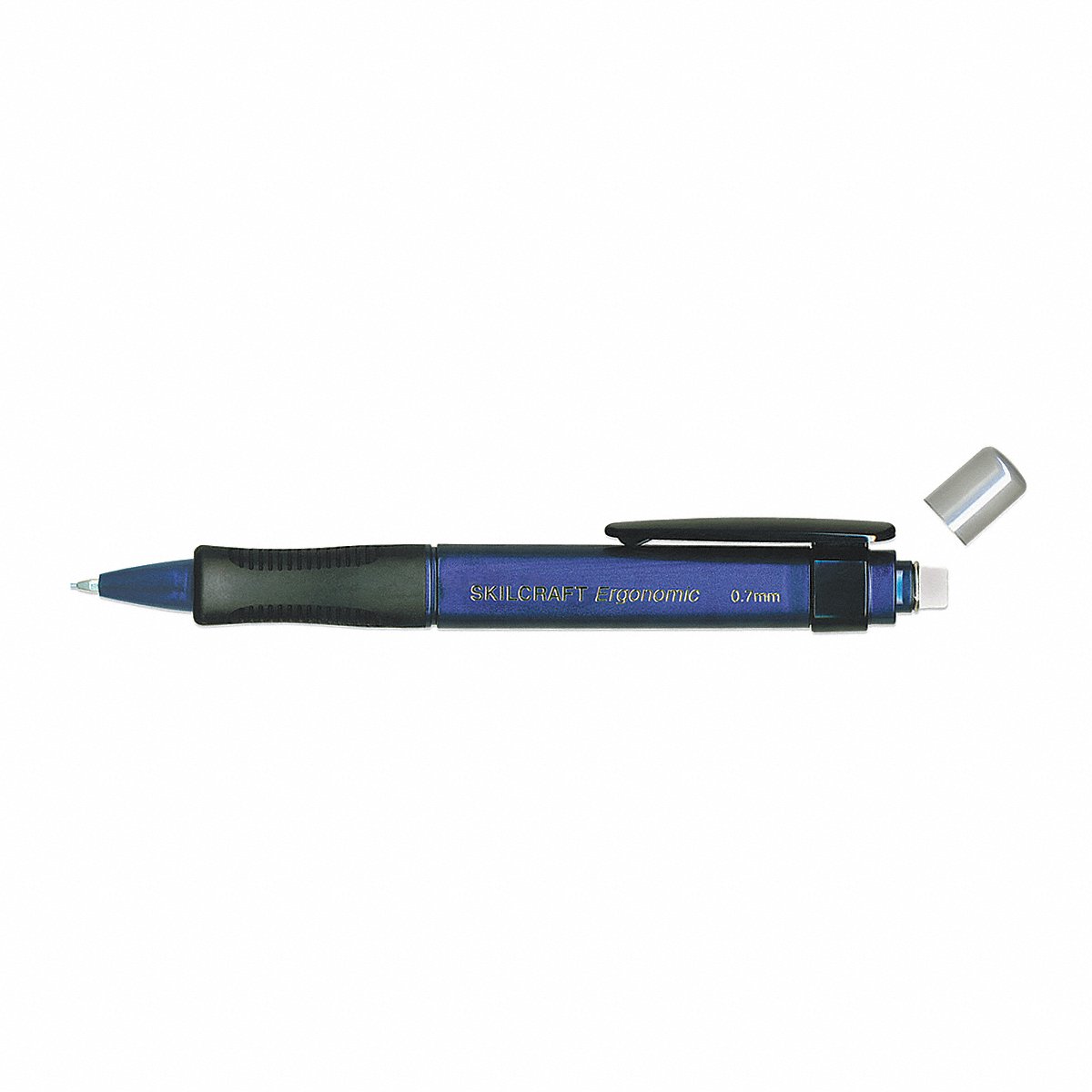 AbilityOne - 7520014512270 - Ergonomic Mechanical Pencil - Medium Point - Blue Barrel - 6 units