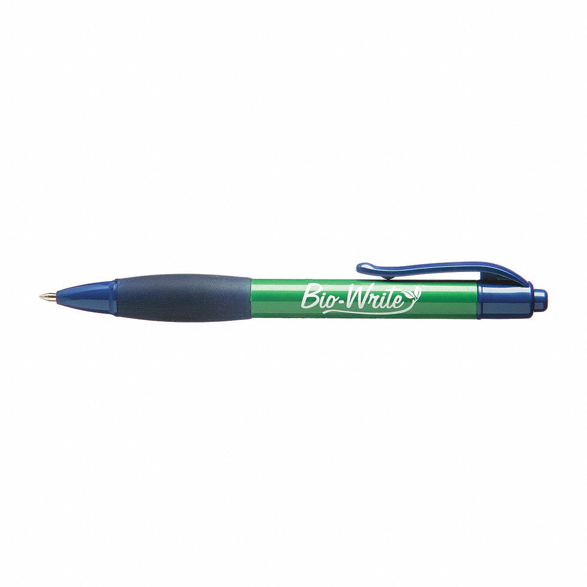Skilcraft 7520-01-578-9309 Bio-Write Bio-Plastic Medium Point Retractable Pen with Rubber Grip and Blue Accents, Blue Ink (Pack of 12)