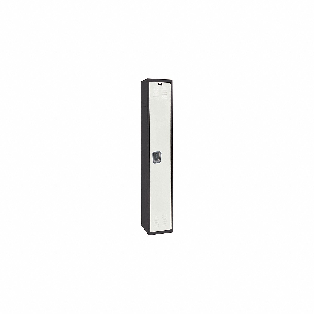 Hallowell Locker, 1 x 1 Configuration, Light Gray and Black Finish, 72 x 12 x 18 in, Assembled (U1282-1A-MP)