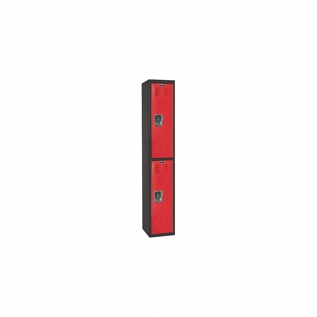 Hallowell Locker, 2 x 1 Configuration, Red and Black Finish, 72 x 12 x 18 in, Unassembled (U1282-2MR)