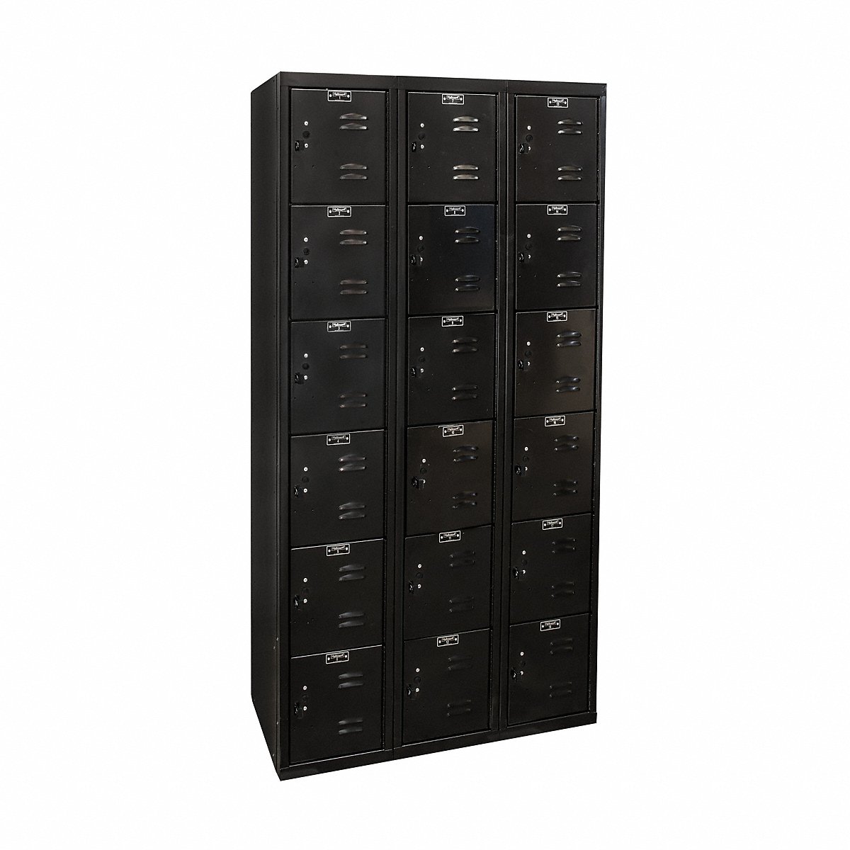 Hallowell Box Locker, 6 x 3 Configuration, Black Finish, 72 x 36 x 18 in, Unassembled (U3282-6ME)