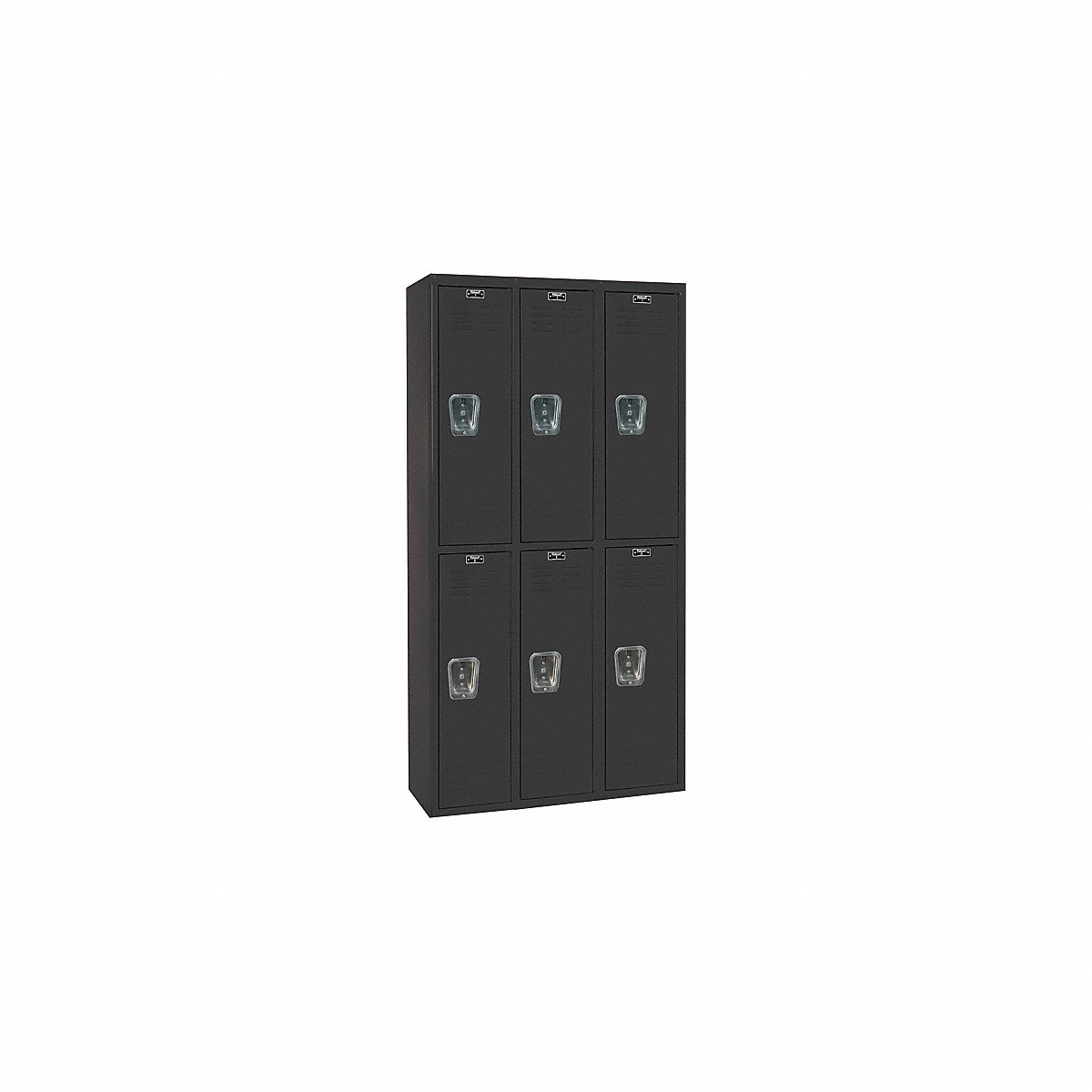Hallowell Locker, 2 x 3 Configuration, Black Finish, 72 x 36 x 18 in, Unassembled (U3282-2ME)
