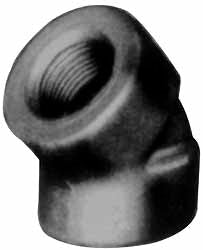 Anvil 361111800 Black 45 deg Elbow: 2-1/2", Threaded