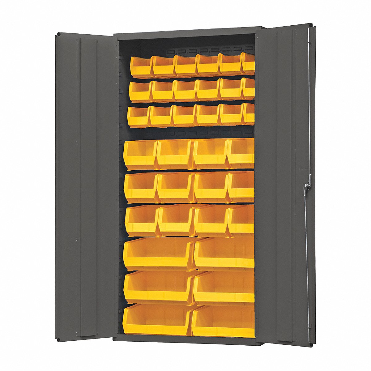 Durham Mfg Bin Cabinet, 72"X36"X18", Gray, 36Ylwbns, 72" (3602-BLP-36-95)