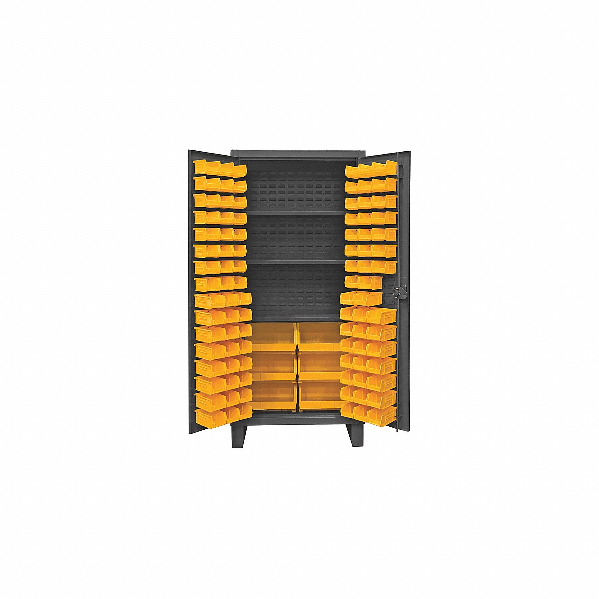 Durham Mfg Bin Cabinet, 78"X36"X24", Gray, 102Ylwbns, 78" (HDC36-102-3S95)