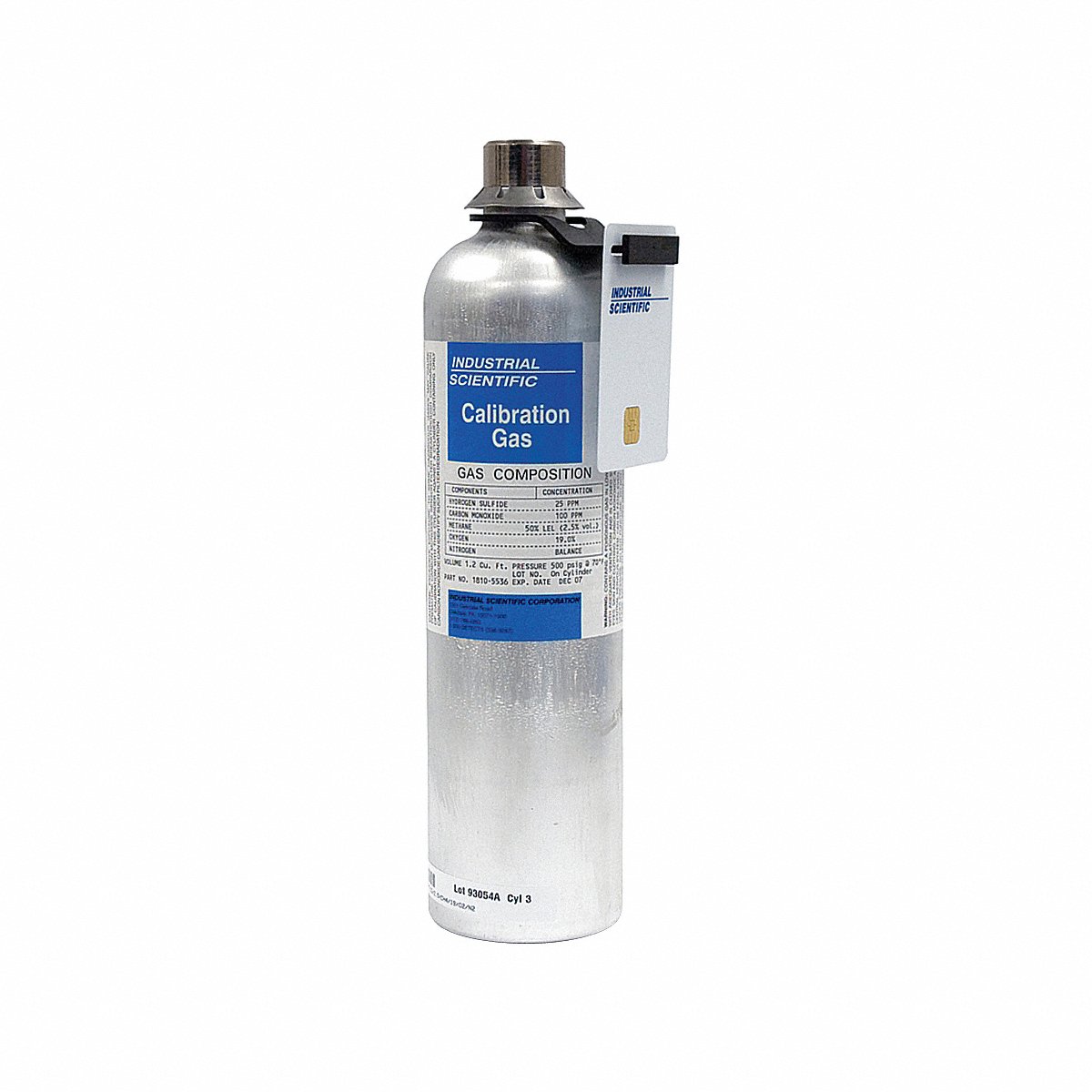 Industrial Scientific Cal Gas, Co, H2S, Co2, O2, Lel Methane, 58L (18109185)