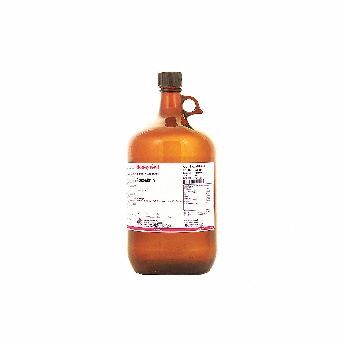 Honeywell Burdick & Jackson Acetonitrile, CAS 75-05-8 (AH015-4-S)