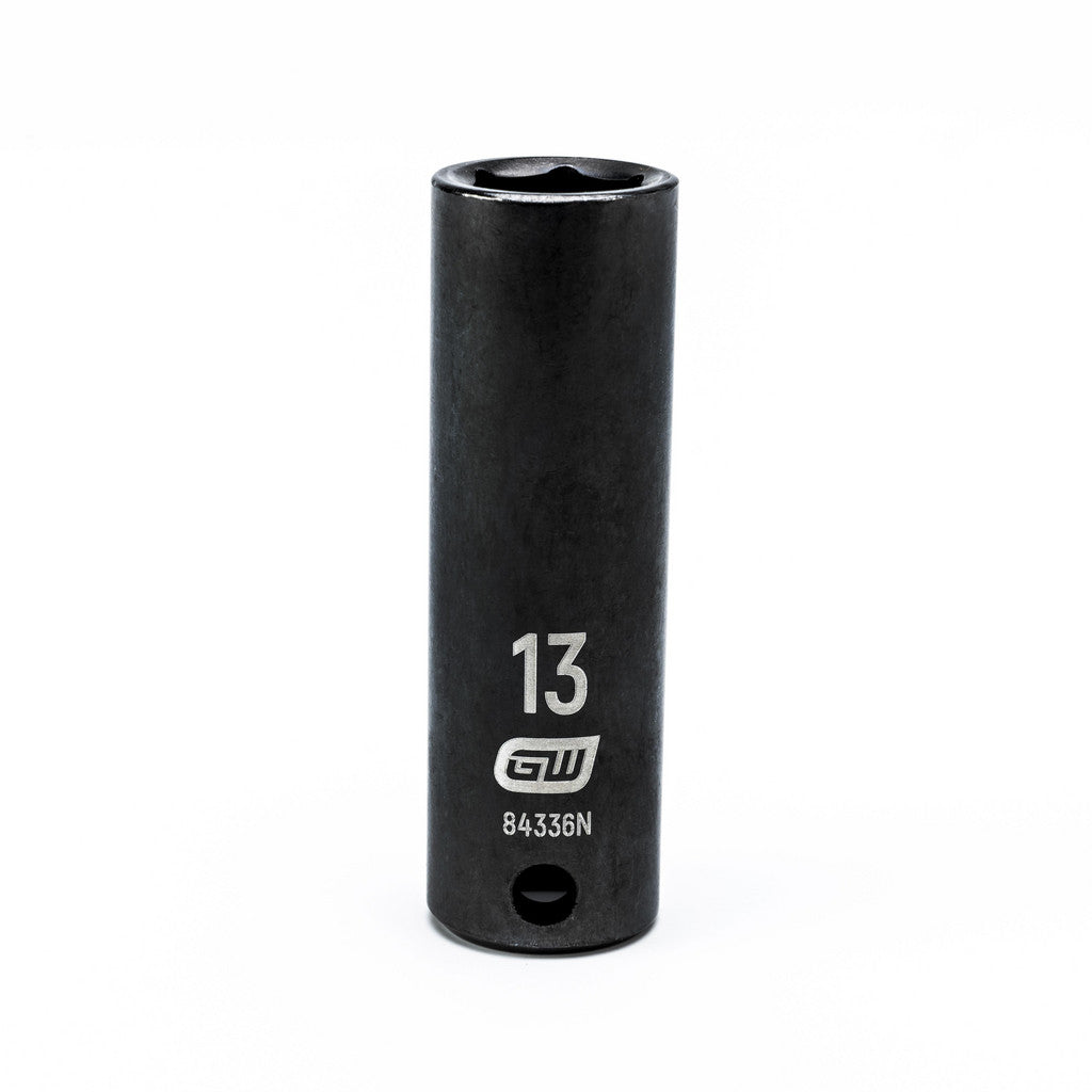 GEARWRENCH 84336N Impact Socket: 3/8" Drive, 13 mm Socket, Hex Drive