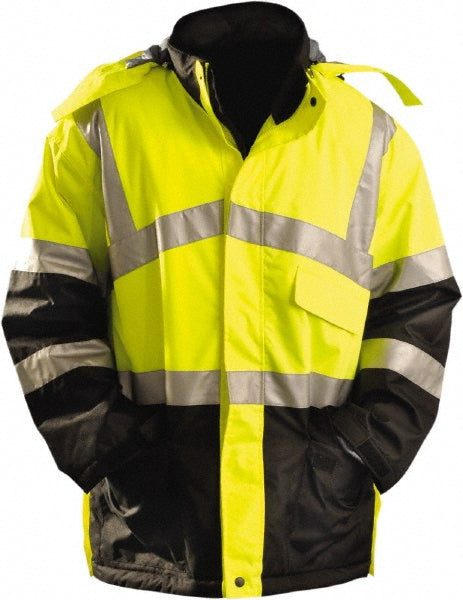OccuNomix LUX-TJCW-YM Heated Jacket: Size Medium, High-Visibility Yellow, Polyester
